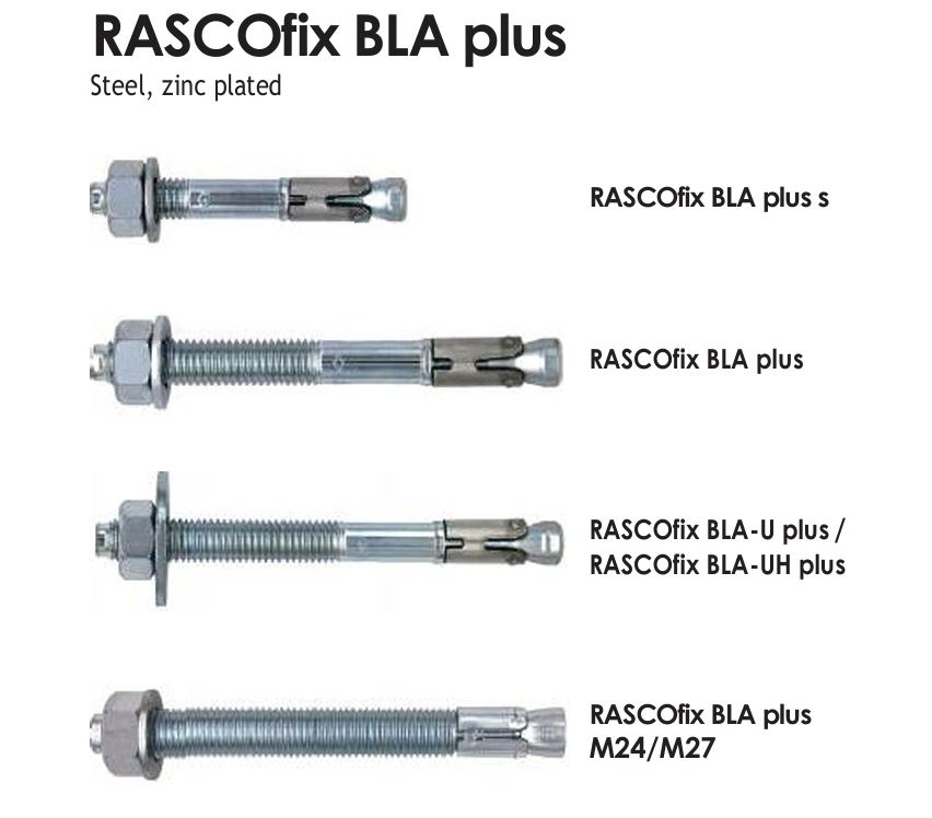 Анкерний болт RASCOfix BLA plus BLA 16-180/300